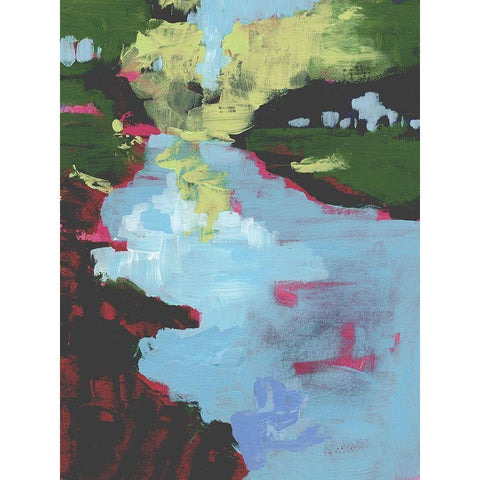 Sherbet Plains II White Modern Wood Framed Art Print by Parker, Jennifer Paxton