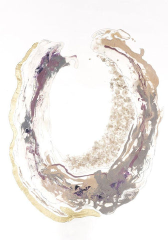 Flourite I White Modern Wood Framed Art Print with Double Matting by Lam, Vanna