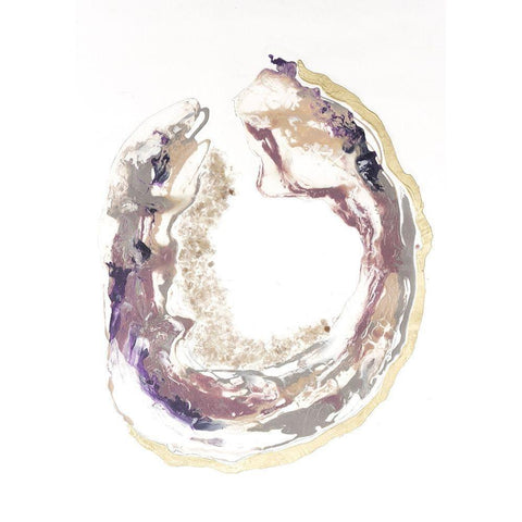 Flourite II Black Modern Wood Framed Art Print with Double Matting by Lam, Vanna