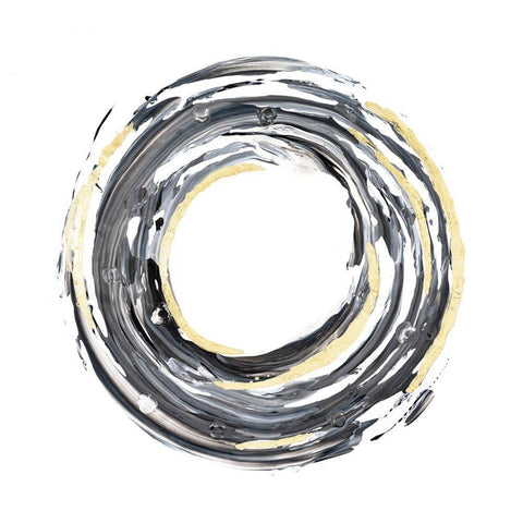 Encircle I White Modern Wood Framed Art Print with Double Matting by Lam, Vanna