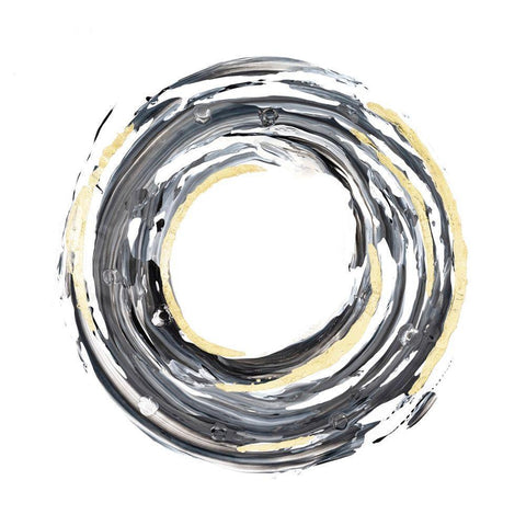 Encircle I Black Modern Wood Framed Art Print by Lam, Vanna