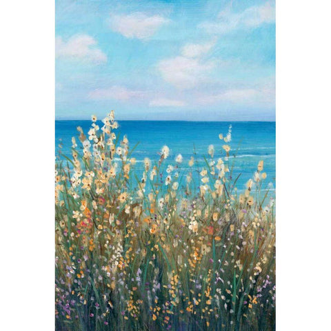 Flowers at the Coast II White Modern Wood Framed Art Print by OToole, Tim