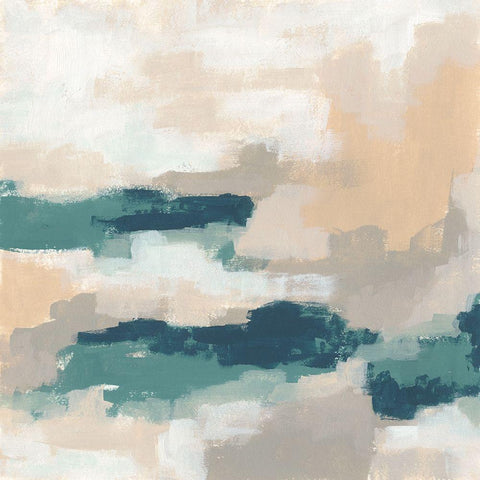 Mesa Mist I White Modern Wood Framed Art Print by Vess, June Erica