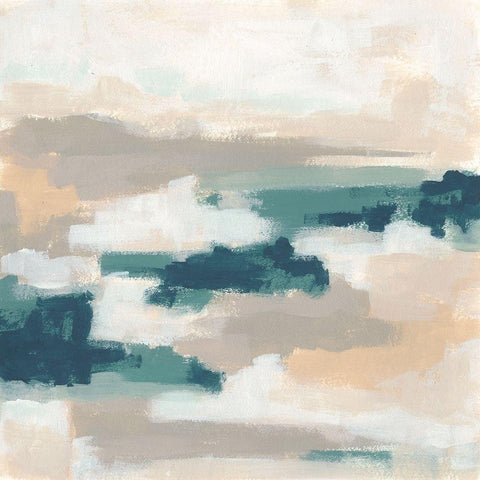 Mesa Mist III White Modern Wood Framed Art Print with Double Matting by Vess, June Erica