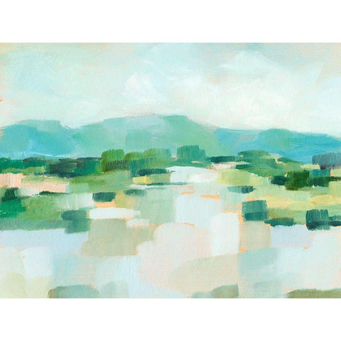 Emerald Island I Black Modern Wood Framed Art Print by Harper, Ethan