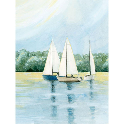 Afternoon Sail I Black Modern Wood Framed Art Print by Popp, Grace