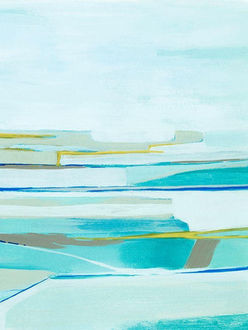 Seafarers Layers I White Modern Wood Framed Art Print with Double Matting by Popp, Grace