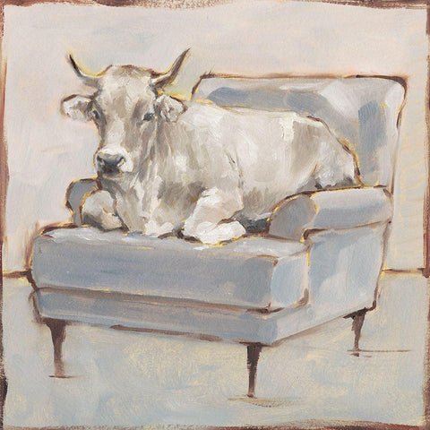 Moo-ving In III Black Modern Wood Framed Art Print by Harper, Ethan