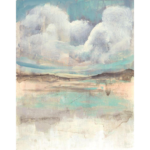 Clouds Over the Plane I White Modern Wood Framed Art Print by Goldberger, Jennifer