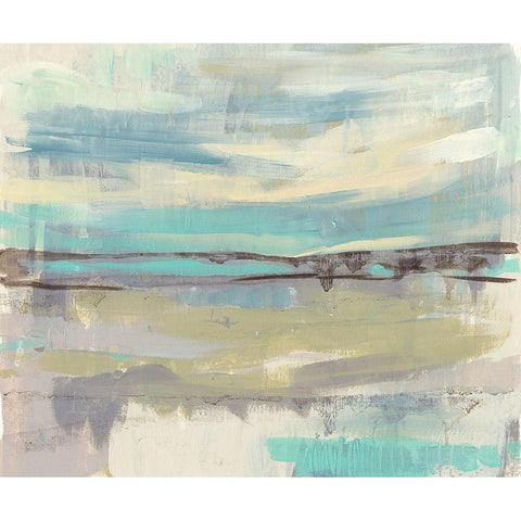 Planes of Blue I Black Modern Wood Framed Art Print with Double Matting by Goldberger, Jennifer