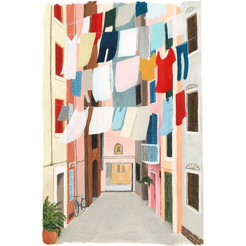 Laundry Day II White Modern Wood Framed Art Print by Popp, Grace