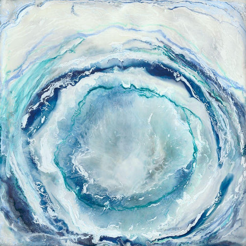 Ocean Eye I White Modern Wood Framed Art Print by Stramel, Renee W.