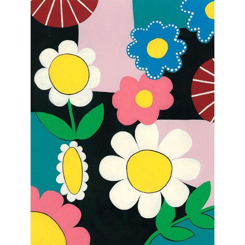 Vivid Blossoms I Gold Ornate Wood Framed Art Print with Double Matting by Moore, Regina