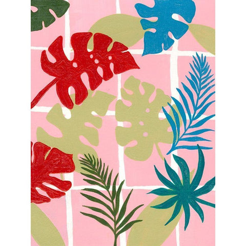 Colorful Tropics II Gold Ornate Wood Framed Art Print with Double Matting by Moore, Regina