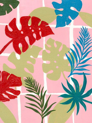 Colorful Tropics II Black Ornate Wood Framed Art Print with Double Matting by Moore, Regina