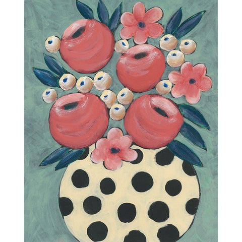 Jamboree Floral I Gold Ornate Wood Framed Art Print with Double Matting by Moore, Regina