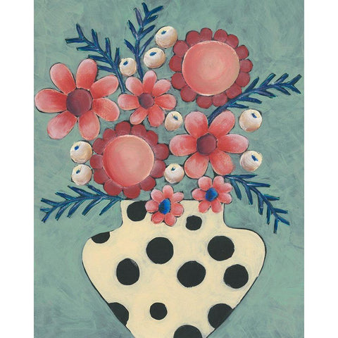 Jamboree Floral II Gold Ornate Wood Framed Art Print with Double Matting by Moore, Regina