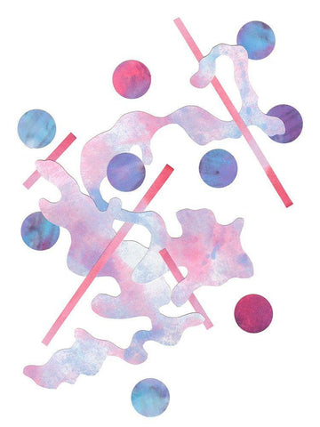 Paint Cloud II Black Ornate Wood Framed Art Print with Double Matting by Douglas, Jamie