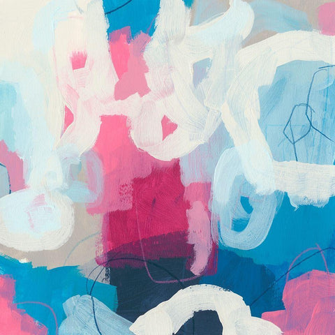 Electron IV White Modern Wood Framed Art Print by Vess, June Erica