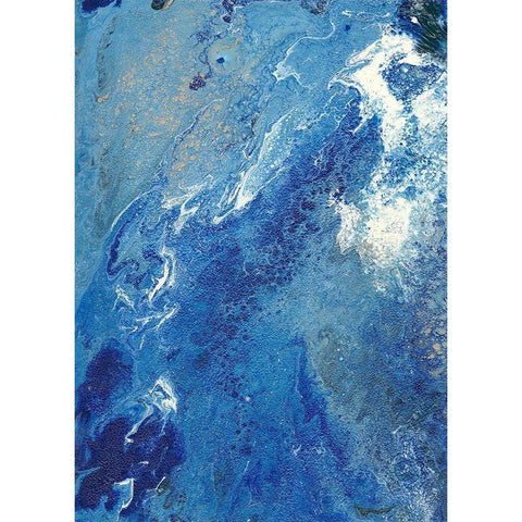 Blue Hawaii I Black Modern Wood Framed Art Print with Double Matting by Moore, Regina