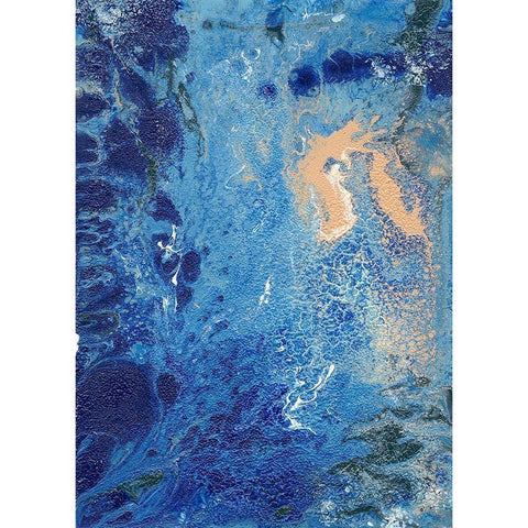 Blue Hawaii II Black Modern Wood Framed Art Print by Moore, Regina
