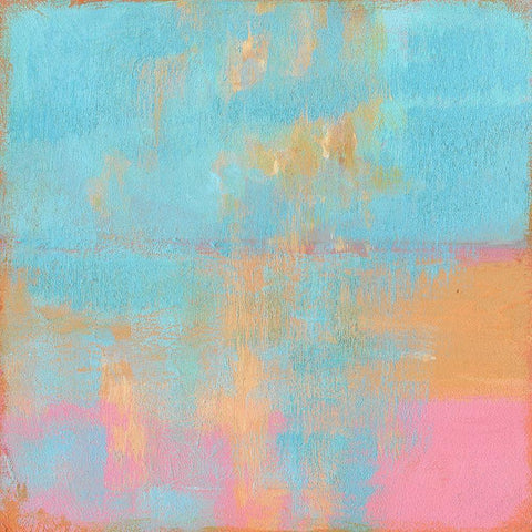 Day Glow Pastel I White Modern Wood Framed Art Print by Young, Carol
