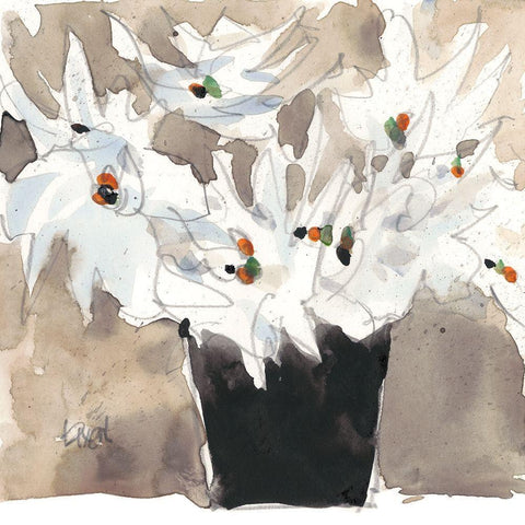 Wild Bouquet II Black Modern Wood Framed Art Print with Double Matting by Dixon, Samuel