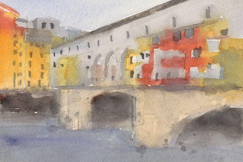 Along the Seine IV Black Ornate Wood Framed Art Print with Double Matting by Dixon, Samuel