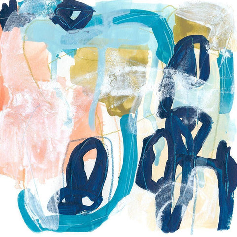 Graffiti Notation I Black Ornate Wood Framed Art Print with Double Matting by Vess, June Erica