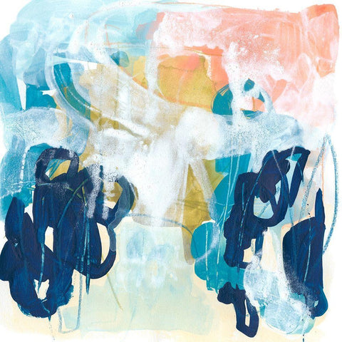 Graffiti Notation IV White Modern Wood Framed Art Print by Vess, June Erica