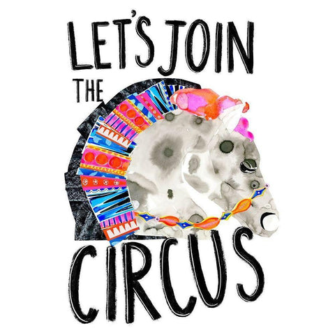 Circus Fun III Gold Ornate Wood Framed Art Print with Double Matting by Blanckslate