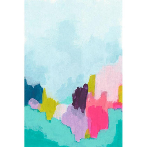 Pixel Borealis II Black Modern Wood Framed Art Print with Double Matting by Vess, June Erica