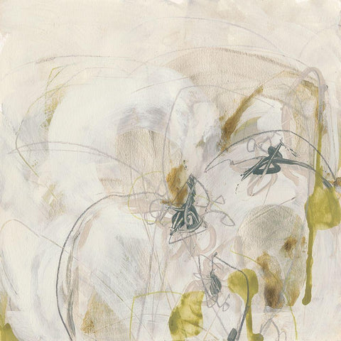 Arctic Lichen II Black Modern Wood Framed Art Print with Double Matting by Vess, June Erica