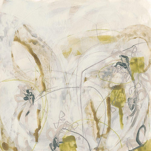 Arctic Lichen III Black Modern Wood Framed Art Print by Vess, June Erica