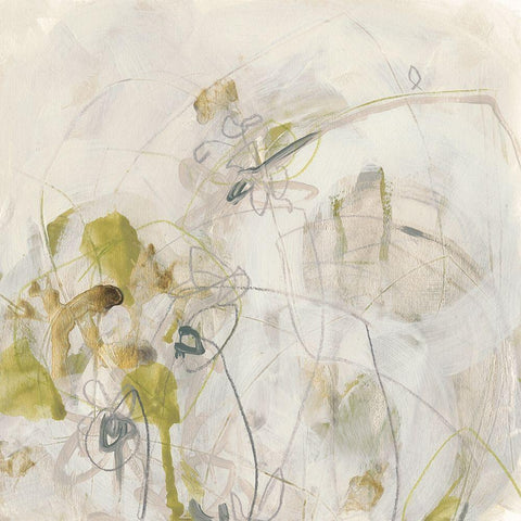 Arctic Lichen IV Black Modern Wood Framed Art Print by Vess, June Erica