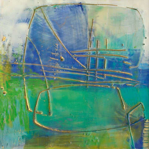 Perched II White Modern Wood Framed Art Print by Jachimiec, Sue