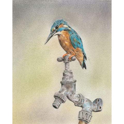 Glory Bird II Gold Ornate Wood Framed Art Print with Double Matting by Liama, Lily