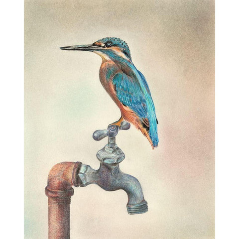 Glory Bird III White Modern Wood Framed Art Print by Liama, Lily