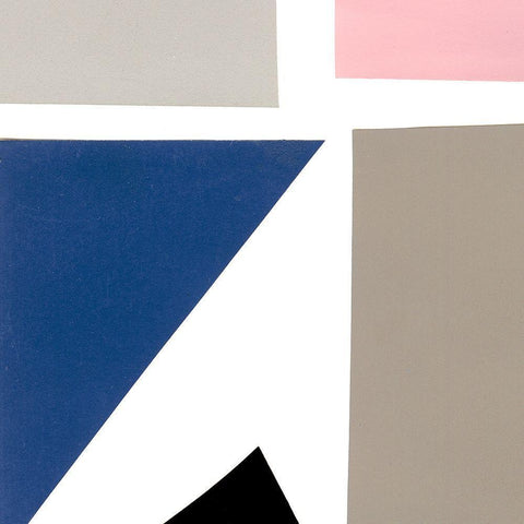 Color Blocks I White Modern Wood Framed Art Print with Double Matting by Ludwig, Alicia