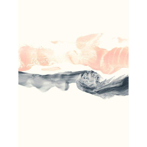 Blush Divide I Black Modern Wood Framed Art Print by Harper, Ethan