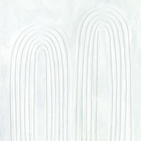 Dos Arcoiris II White Modern Wood Framed Art Print by Scarvey, Emma