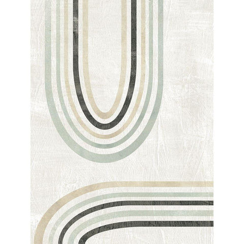 Modern Arc in Color II White Modern Wood Framed Art Print by Vess, June Erica