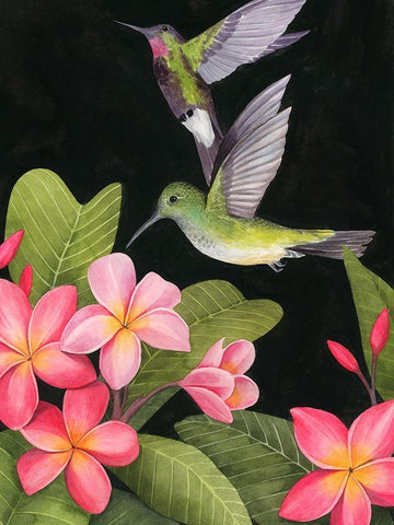 In the Plumeria II Black Ornate Wood Framed Art Print with Double Matting by Popp, Grace