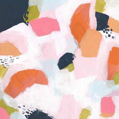 Confetti Currents I Gold Ornate Wood Framed Art Print with Double Matting by Vess, June Erica