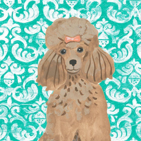 Parlor Pooches II Black Modern Wood Framed Art Print by Vess, June Erica