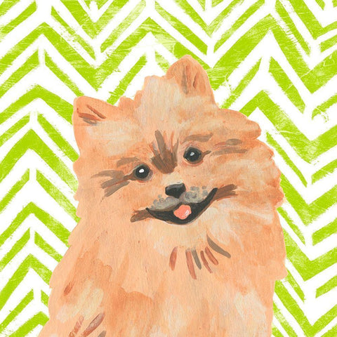 Parlor Pooches IV Black Modern Wood Framed Art Print with Double Matting by Vess, June Erica