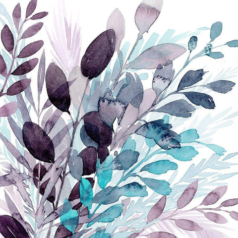 Crystallized Flora I Black Modern Wood Framed Art Print with Double Matting by Popp, Grace