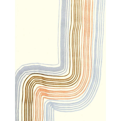 Imperfect Lines I Black Modern Wood Framed Art Print with Double Matting by Ludwig, Alicia