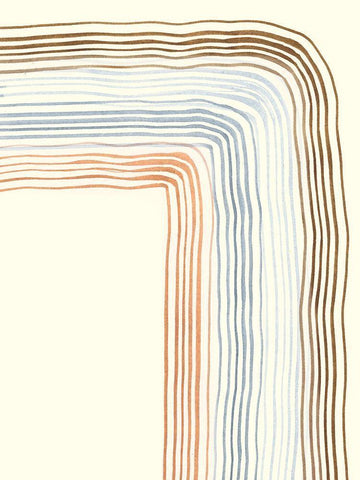 Imperfect Lines II Black Ornate Wood Framed Art Print with Double Matting by Ludwig, Alicia