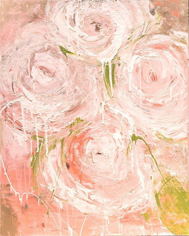 Vintage Rose Black Ornate Wood Framed Art Print with Double Matting by Ashley, Erin